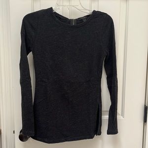 J crew charcoal crew neck sweat shirt